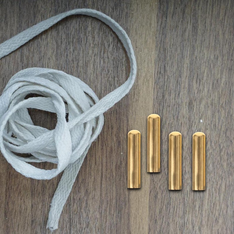 IWOWHERO Replacement Shoelace Tips Metal Aglets for Shoes Backpacks Hats Bracelets Diy Shoelace End Caps Durable Copper Tail Clips for Clothing Accessories - Image 2